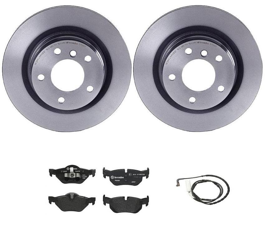 BMW Brembo Brake Kit - Pads and Rotors Rear (300mm) (Low-Met) 34356789445 - Brembo 2858321KIT